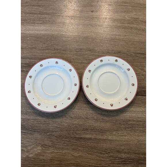 VTG Pfalzkeramik Inzell Streublumen 2 Mugs And Saucers Scattered Flowers German - Picture 6 of 11